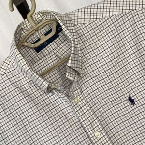 Ralph Lauren Long Sleeve Button Down Shirt Men’s Large Blue White Plaid